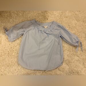 H&M Light Blue Striped Blouse